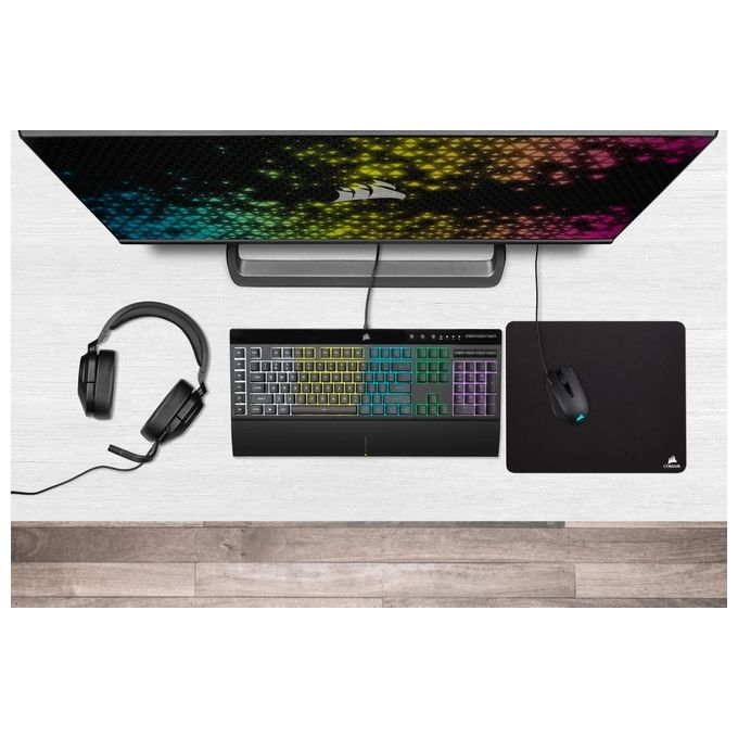 Corsair CH-9226B65-IT K55 RGB PRO Bundle Gaming 4in1 Tastiera Mouse Cuffie Tappetino colore Nero
