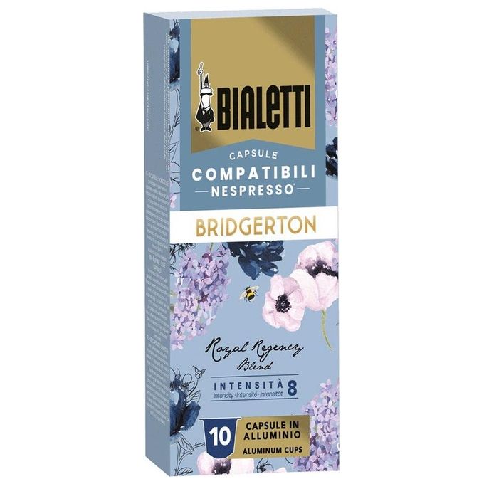 Bialetti 096080460 Bridgerton Capsule Caffe' Compatibili Nespresso 10 pz 80% Arabica 20% Robusta Alluminio Riciclabile
