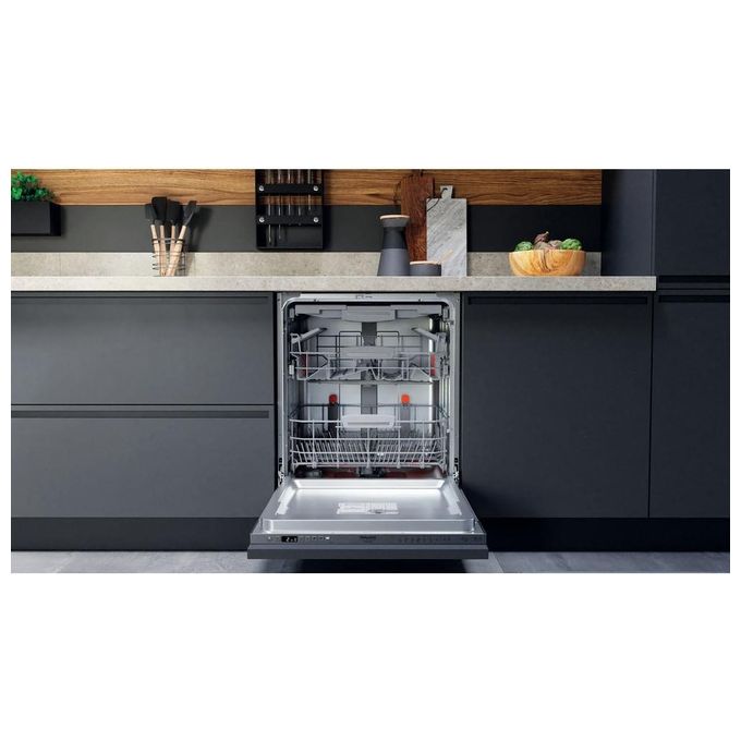 Hotpoint HIS 7030 WEL Lavastoviglie da Incasso 14 coperti Classe D 43 dB Terzo Cestello Inverter AquaStop (82x59.8x55 cm) colore Inox