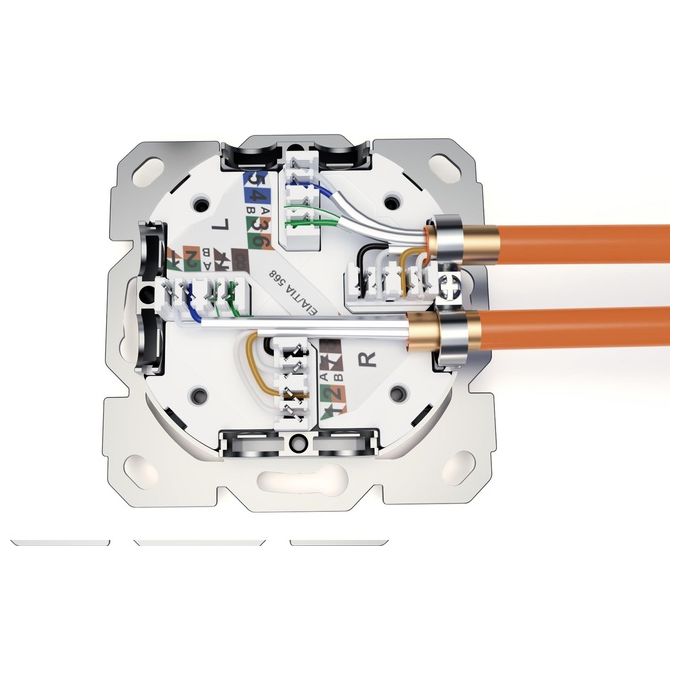Digitus Presa di Rete Cat 6a EaCompatibile con Vari Design Schermata a Incasso