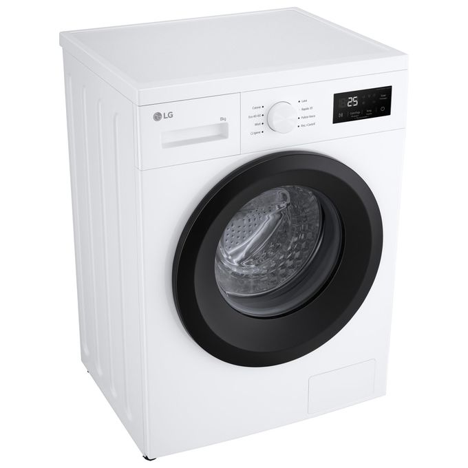Lg F4NA10S8NWK Lavatrice Slim 8 Kg Classe A Profondita' 47 cm Centrifuga 1400 giri Inverter Vapore colore Bianco
