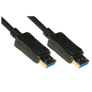 Link Cavo Displayport 2.0 8k@30hz 4:4:4 Contatti Dorati Maschio-maschio Uhbr10 10g 1mt