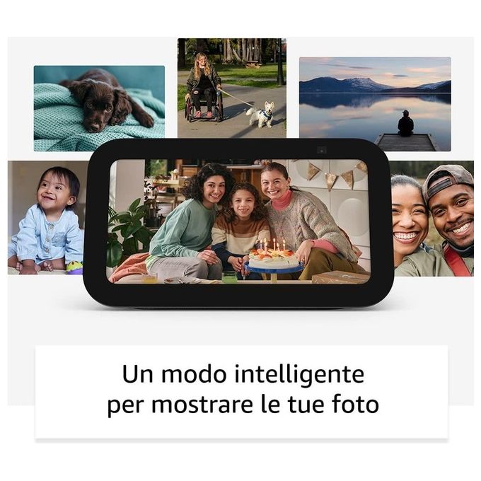 Amazon B09B2R276Z Echo Show 5 3ª Generazione Display Intelligente Touch 5.5'' Alexa Wi-Fi Dual-band Bluetooth colore Azzurro