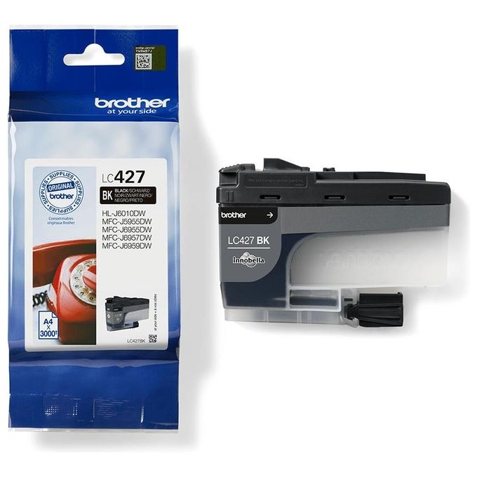 Brother LC427BK Cartuccia d'Inchiostro Originale Resa Standard 3000 Pagine Inchiostro a Pigmento colore Nero