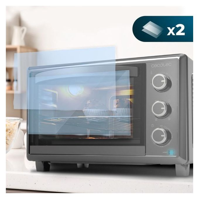 Cecotec 03818 BakeandToast 2600 Forno elettrico 26 L 1500 W convezione 6 programmi con pala per pizza colore Nero