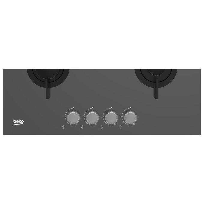 BEKO HILG 64222 SZG Piano cottura a gas 60 cm 4 fuochi grigio pietra griglie ghisa