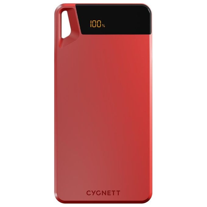 Cygnett CY4753PBCHE ChargeUp Boost Power Bank 20000 mAh 15W 3 Porte USB con Display colore Rosso