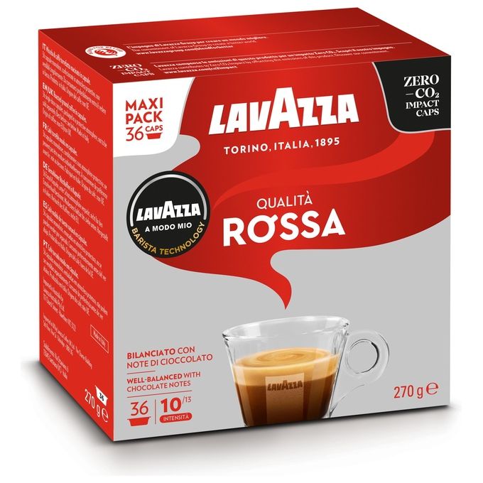Lavazza A Modo Mio Capsule Caffe' Qualita' Rossa 36 Pezzi