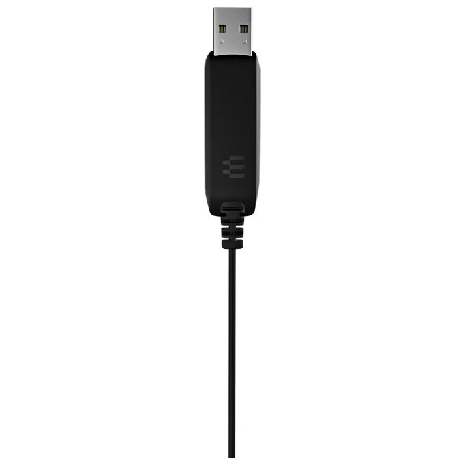 Epos PC 8 USB Cuffie On Ear Stereo con Microfono Noise Cancelling Connessione USB Controllo Volume e Muto In Line colore Nero