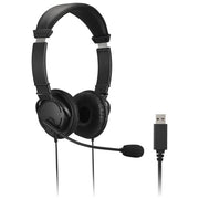 Kensington K33065WW Cuffie PC USB Tipo A Sovraurali con Microfono Controllo Volume Cavo 1,8 m colore Nero