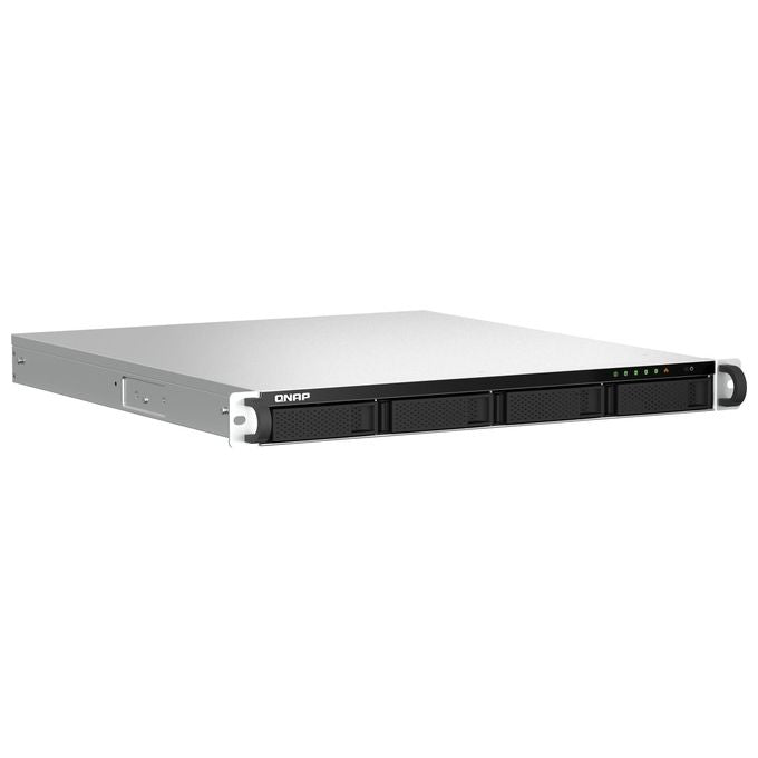 QNAP TS-464U-8G TS-464U NAS Rack 1U Intel Celeron N5095 8 GB DDR4 0 TB 2x 2.5GbE M.2 NVMe HDMI 4K colore Alluminio Nero