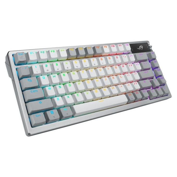 ASUS 90MP031A-BKIA10 ROG Azoth Tastiera da Gaming Wireless 75 Tasti Switch ROG NX Rossi Personalizzabili Layout Italia colore Bianco