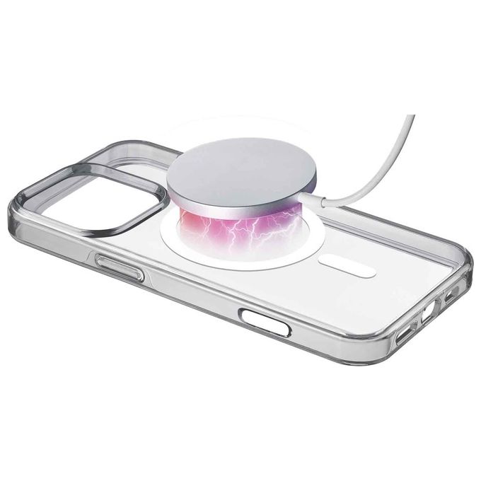 Cellularline GLOSSMAGIPH16PRMT Gloss Mag Cover iPhone 16 Pro Max MagSafe Certificazione MIL-STD-810G colore Trasparente
