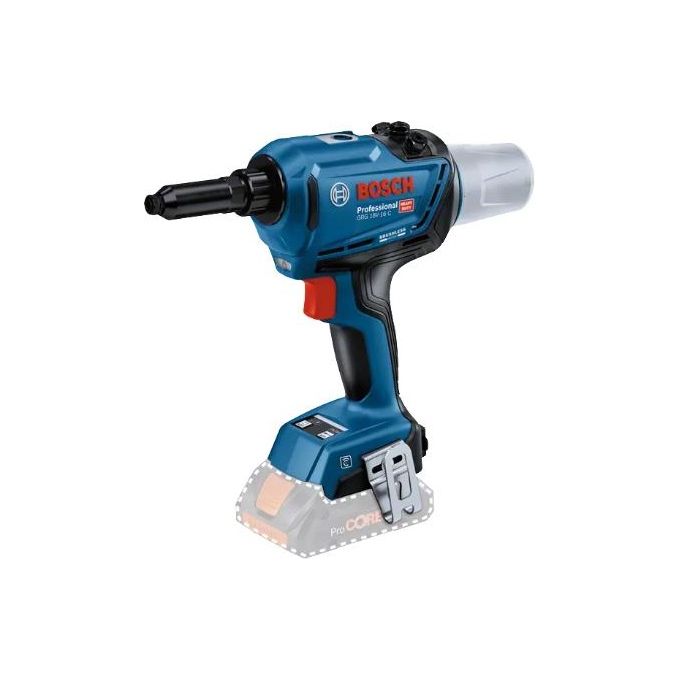 Bosch 0 601 9K5 001 GRG 18V-16 C Rivettatrice Elettrica a Batteria 18 V 4 Ah 16000 N Motore Brushless Bluetooth Integrato colore Nero Verde