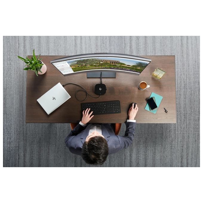 HP 5TW10AA USB-C Dock G5 Docking Station 4x USB-A 2x DisplayPort HDMI 2.0 LAN RJ-45 100W colore Nero
