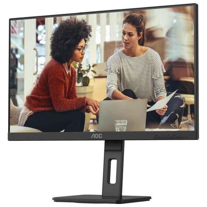 AOC U27E3UF Monitor PC 27'' IPS 4K UHD 3840x2160 60 Hz Adaptive Sync Altoparlanti Hub USB 3.2 Regolazione Altezza colore Nero