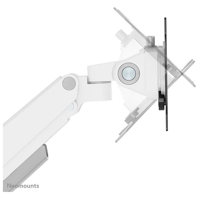 Neomounts W128881660 DS70-250WH1 Supporto da Scrivania per Monitor 17''-35'' Portata 9 Kg Regolazione Altezza 21,5-49,5 cm con Molla a Gas colore Bianco