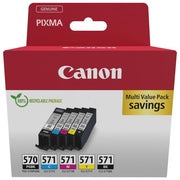 Canon 0372C006 PGI-570+CLI-571 Multipack Cartuccia d'inchiostro Originale 5 pz Nero Ciano Magenta Giallo colore Nero
