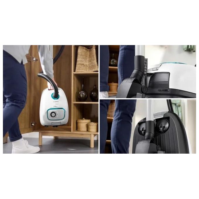 Bosch BGB41HYG1H Serie 4 Aspirapolvere a Cilindro con Sacco HEPA 4 L 600 W 75 dB colore Bianco