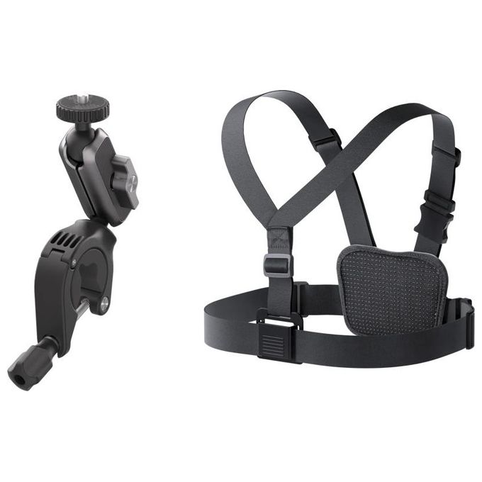 Insta360 X3-BIKE-MOUNT Bike Bundle V2 Kit Supporto Manubrio e Fascia Pettorale per Action Cam colore Nero