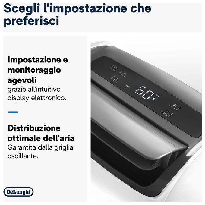 Delonghi deumidificatore ddsx225 25l 24h filtro bio silver funzione laundry antigelo