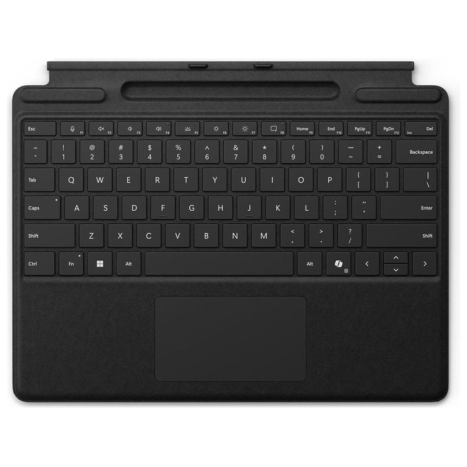 Microsoft 8XB-00148 Surface Pro 10 Signature Tastiera con Touchpad QWERTY Italiano Retroilluminata Compatibile con Pro 11 Pro 9 Pro 8 Materiale Alcantara colore Nero
