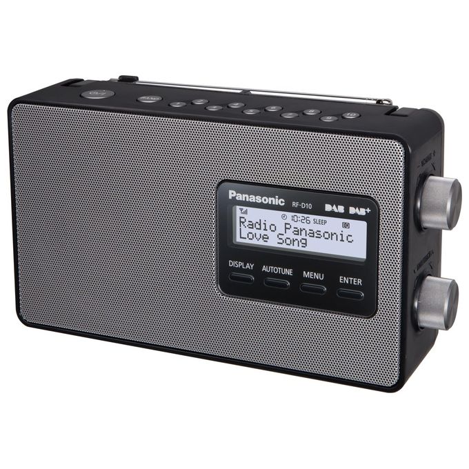 Panasonic RF-D10EG Radio dab 2w Fm-rds 87.5-108mhz dab+ lcd nera