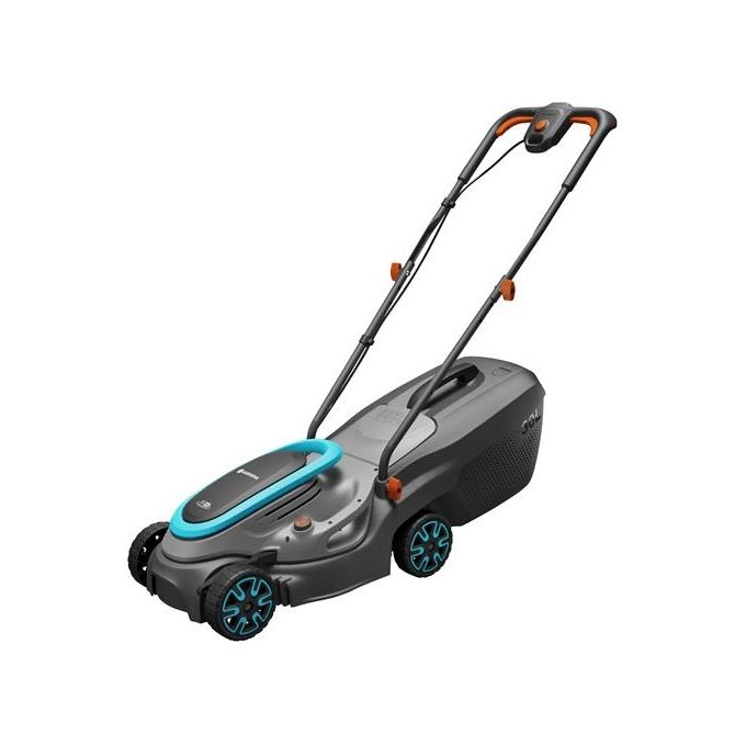 Gardena 14632-20 PowerMax Rasaerba a Batteria Larghezza Taglio 32 cm Capacita' 30 l Motore Brushless 18V P4A Batteria Inclusa colore Blu Grigio