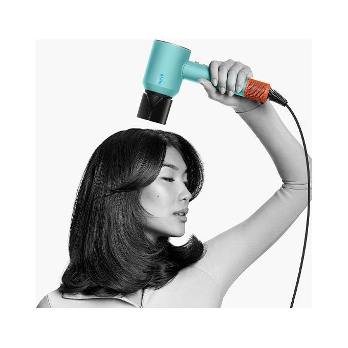 Dyson 515276-01 Supersonic Nural Asciugacapelli 1600W Motore V9 3 Velocita' 4 Temperature con Accessori colore Blu Arancione
