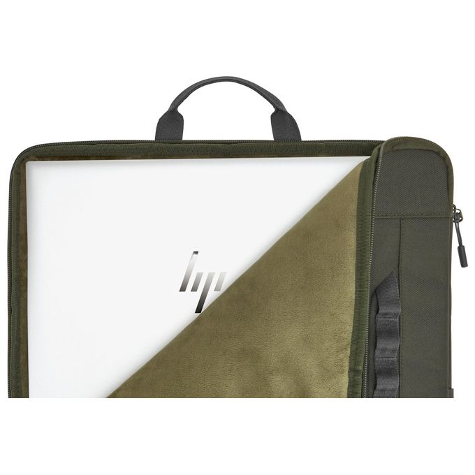 HP 9J498AA Custodia Modulare per Laptop 15.6'' Resistente all'Acqua con Tracolla Rimovibile colore Verde Grigio