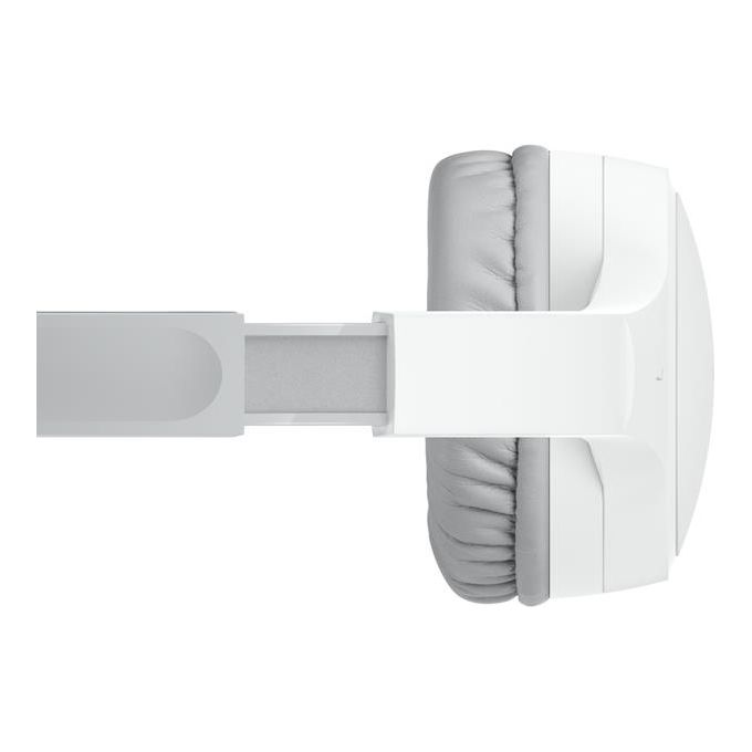 Belkin AUD002btWTV3 SoundForm Mini Cuffie On-Ear Wireless per Bambini fino a 30 ore di riproduzione Bluetooth 5.3 limite volume 85 dB colore Bianco