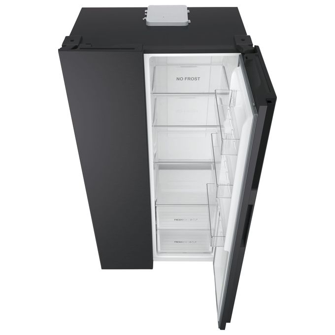 Haier HSR3918ENPB Serie 3 Frigorifero Side by Side 528 L 177,5 cm Classe E 38 dB No Frost Multi Air Flow colore Nero