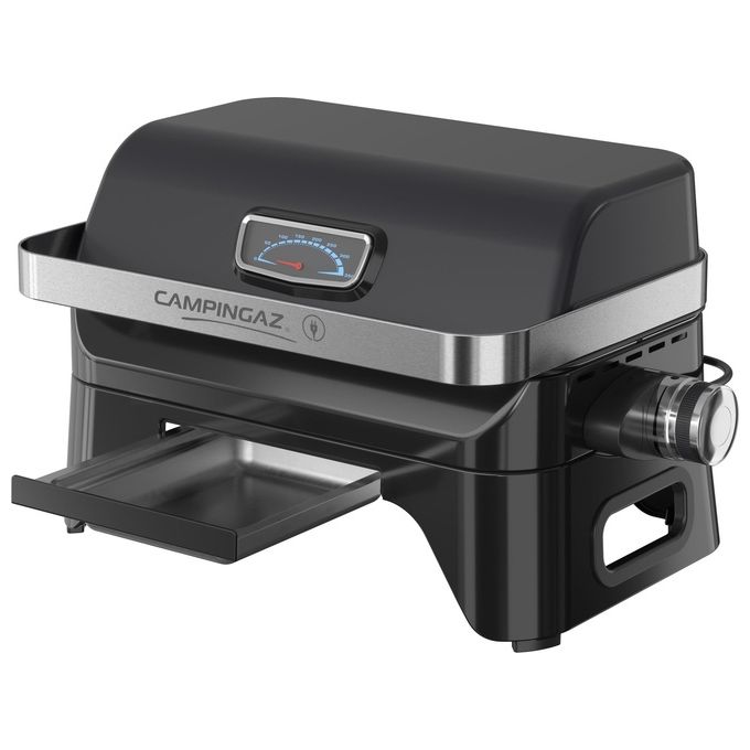 Campingaz 2177560 Attitude 2GO Electric Barbecue da Tavolo Elettrico 2200W griglia 1200cm² coperchio termometro colore Nero