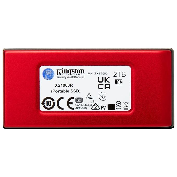 Kingston SXS1000R2000G XS1000 SSD Esterno Portatile 2TB USB 3.2 Gen 2 1050 MB-s colore Rosso