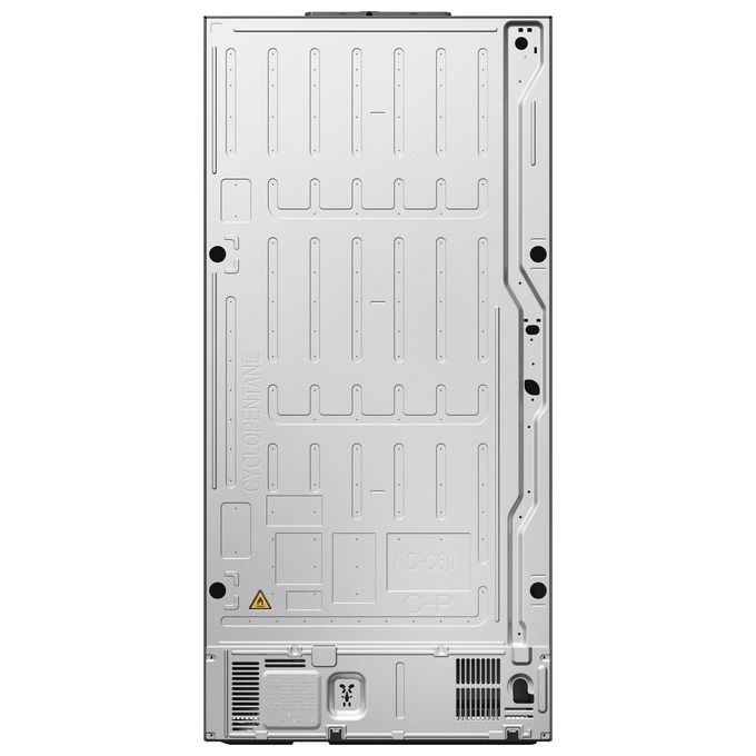 Haier HCW58F18EWMP Cube 83 Frigorifero Americano 507 L 178 cm Classe E 38 dB No Frost Wi-Fi Dispenser Acqua colore Platino Inox