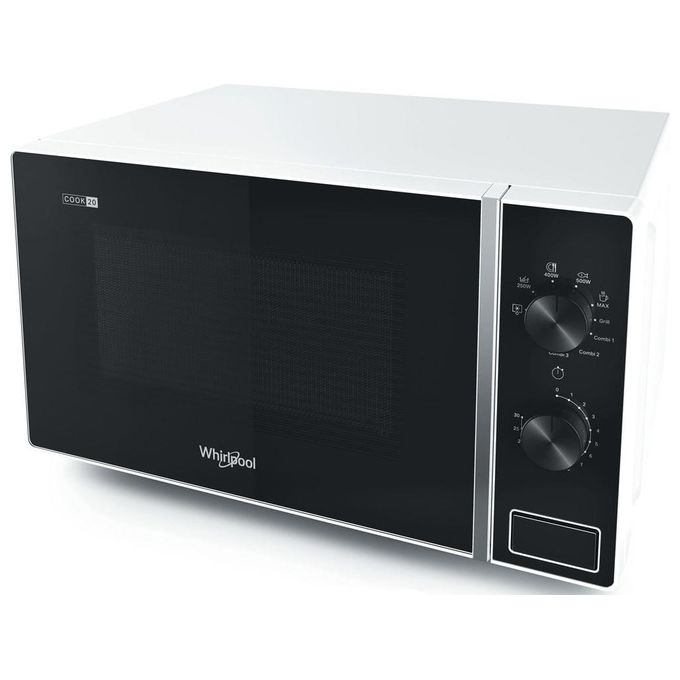 Whirlpool MWP 103 W Cook20 Forno a Microonde con Grill 20 L 700 W Grill al Quarzo 1000 W Controllo Manopola colore Bianco