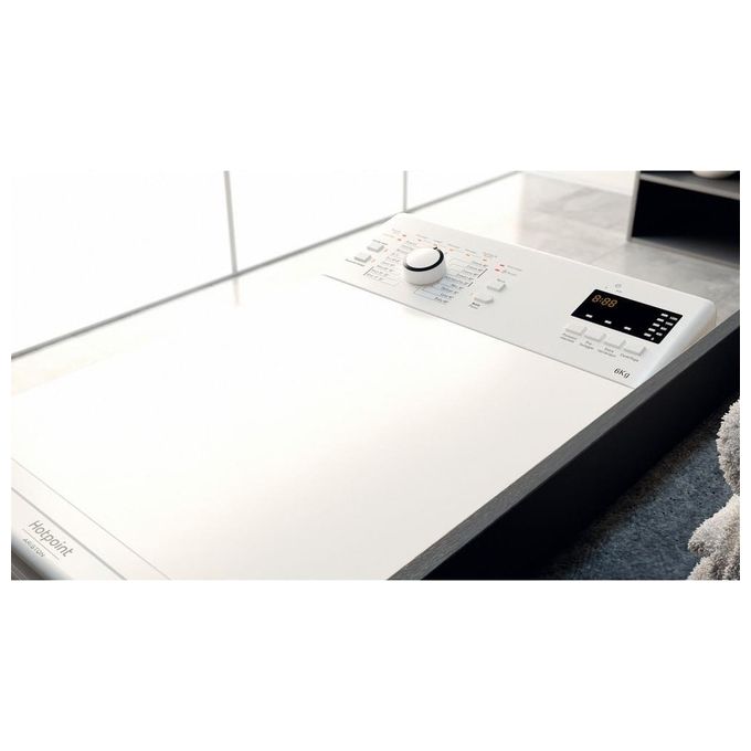 HOTPOINT WMTF 624 U Lavatrice Carica dall'Alto Slim Anti Macchia Classe energetica C Capacita' di carico 6Kg Centrifuga 1200 Giri Cestello extra-spazioso Soft Opening Anti Allergy