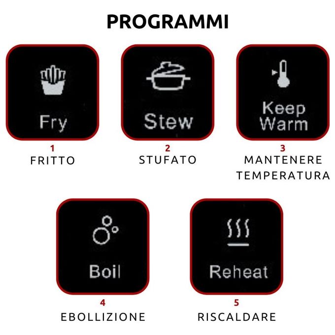 Ariete 1997 Piastra a induzione singola portatile Vetroceramica 2000W 10 livelli di potenza 5 programmi Timer 4 ore colore Nero