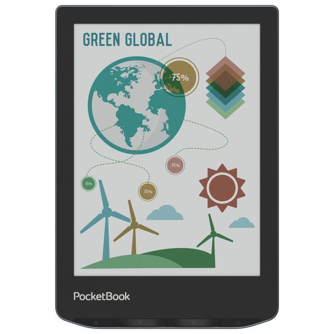 PocketBook PB634K3-1-WW Verse Pro Color Lettore eBook 6'' E Ink Kaleido 3 16 GB Wi-Fi Bluetooth 5.4 IPX8 colore Stormy Sea
