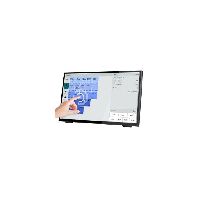 Atlantis A05-T24A-VHDM Monitor PC Touchscreen 24'' Full HD 1920x1080 10 tocchi HDMI DP VGA Hub USB 3.0 VESA colore Nero
