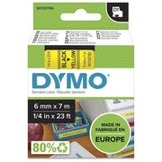 Dymo Nastro D1 6mmx7m Nero Giallo