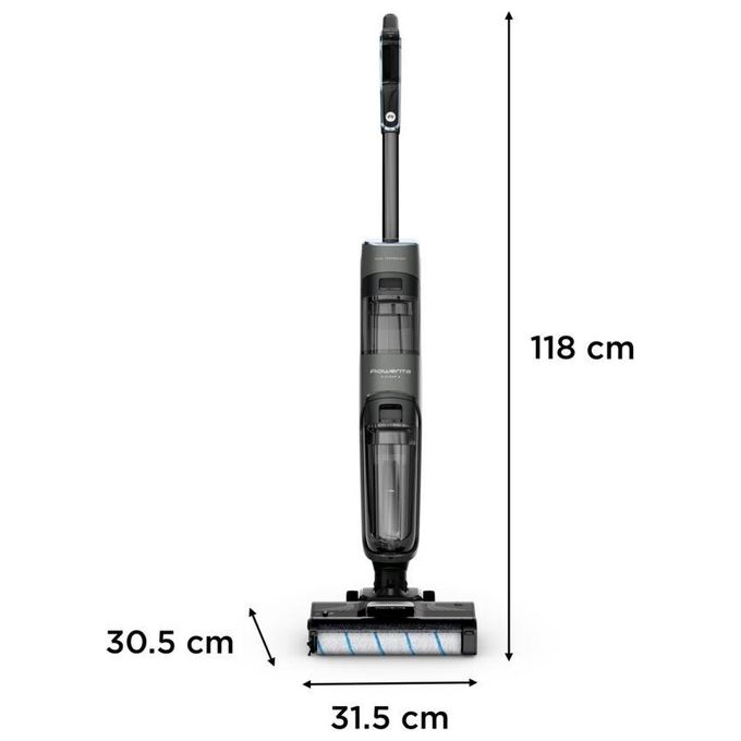 Rowenta GZ5035 X-Clean 4 Lavapavimenti Senza Fili Aspira e Lava 200W Autonomia 50 min 350 m² colore Grigio
