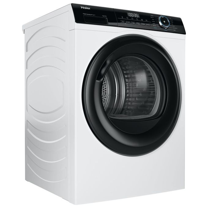 Haier HD90-A3939 I-Pro Serie 3 Asciugatrice Pompa di Calore 9 Kg Classe C Inverter 15 Programmi (85x60x67 cm) colore Bianco