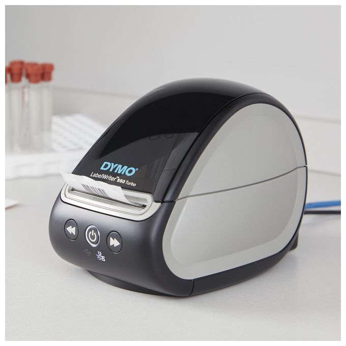 Dymo 2112723 LabelWriter 550 Turbo Stampante di Etichette Termica Diretta 90 etichette-min USB LAN colore Nero