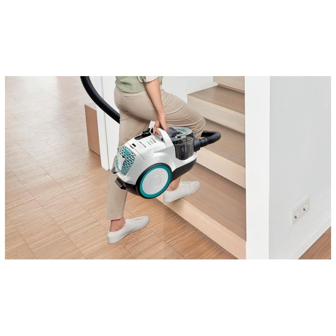 Bosch BGC21HYG1 Serie 4 Aspirapolvere a Traino Senza Sacco Power AirCycle 2 L 550 W 78 dB colore Bianco