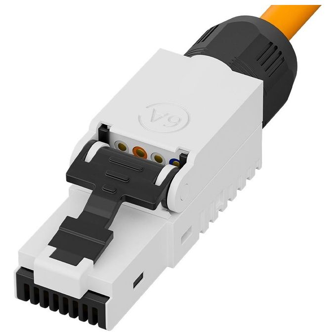 Digitus DN-93633 Connettore Toolless RJ45 Cat 6a UTP Cavo Rigido e Flessibile 10 Gigabit Ethernet colore Nero