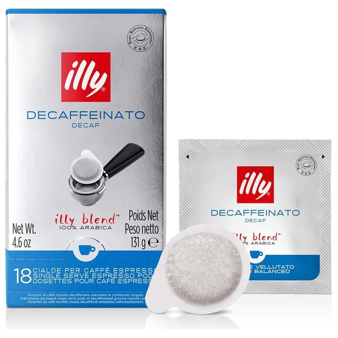 Illy Caffe' in Cialde ESE Mono Splitdose Decaffeinato 1 Confezione da 18 Cialde