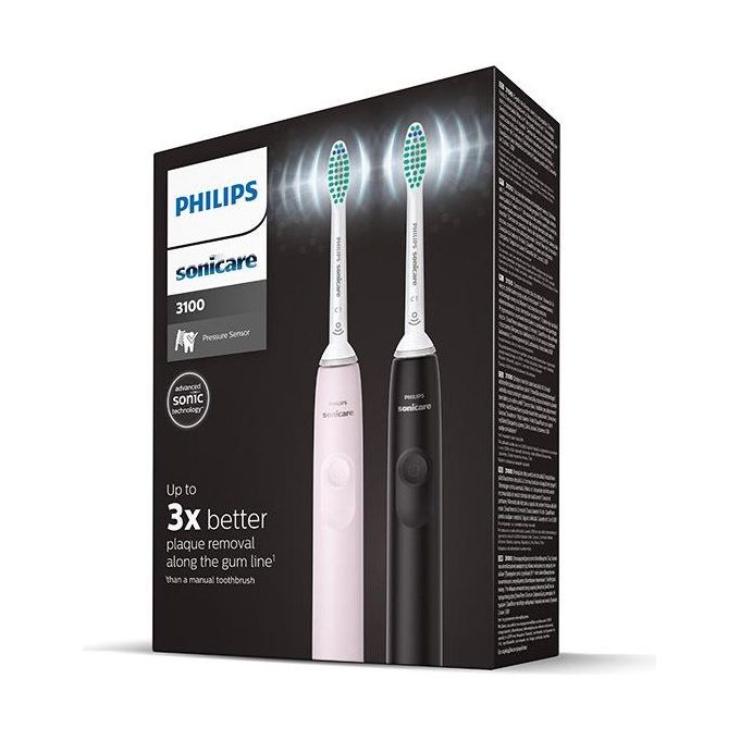 Philips HX3675-15 Serie 3100 Spazzolino elettrico sonico 1 modalita' Timer 2 min autonomia 336 ore colore Nero Rosa