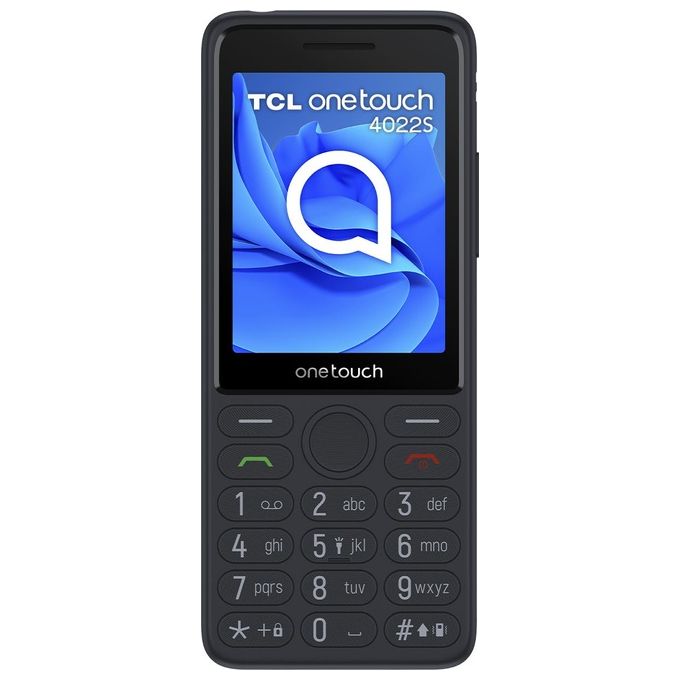 TCL T302D-3ALCA112 Onetouch 4022S Telefono per Anziani 2G Dual SIM 2.8'' Pulsante SOS Radio FM Bluetooth colore Grigio