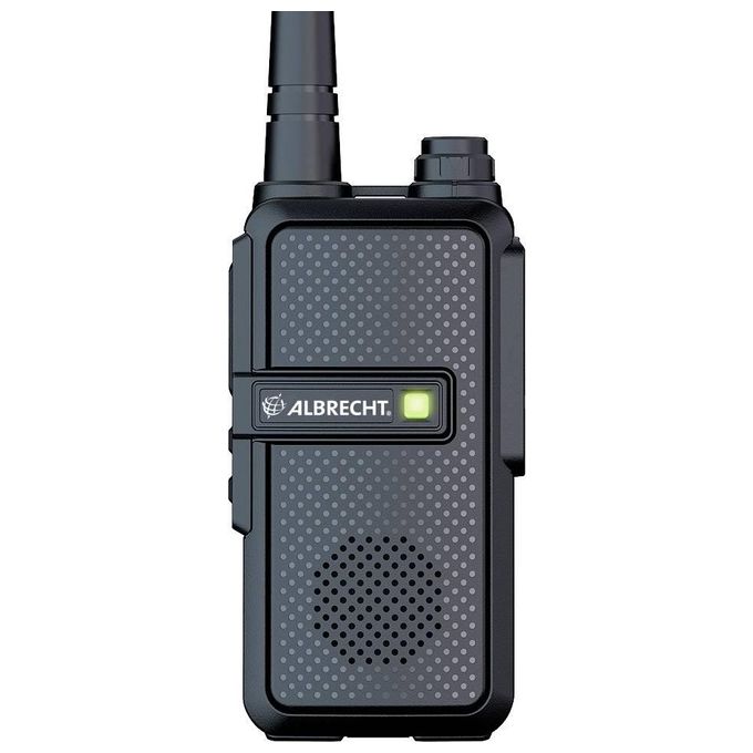 Albrecht 29825 Tectalk Worker 3 Walkie Talkie Robusti con 16 Canali PMR446 Portata fino a 10 km Batteria Ricaricabile 2200 mAh Resistente alla Polvere e agli Spruzzi colore Nero